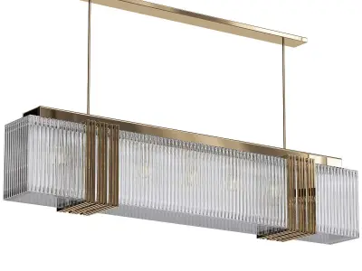 INFINITY modern light fixture in brass and clear glass 3D model
