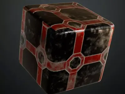 Red Metal Surface PBR Seamless Texture