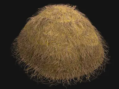 Haystack Stack of Hay Straw Pile Low-poly 3D model