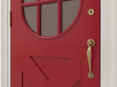 Entrance classic door 19 3D model