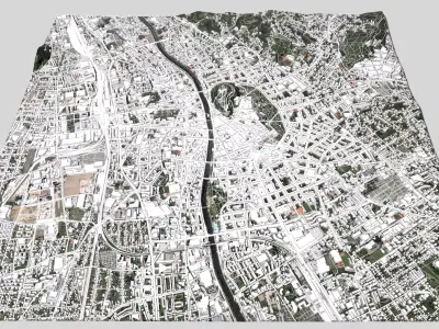 Cityscape Graz Austria 3D model