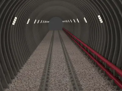 Subway tunnel 3D model
