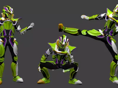 Kamen Rider Kekera Premium 3D model