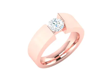 Mens Ring  Render 3dm STL OBJ FBX Details 3D print model 3