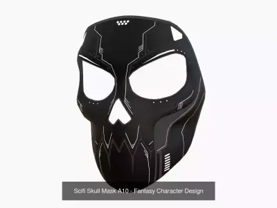10 Scifi Skull Mask A Collection - Fantasy Character Design 3D Model Pack