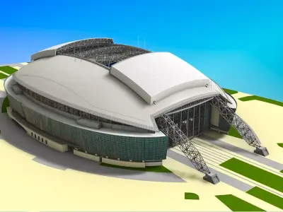 Cowboys Stadium  Texas Low-poly 3D model