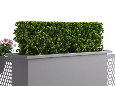 Modular Sidewalk Cafe Partition System 3D model