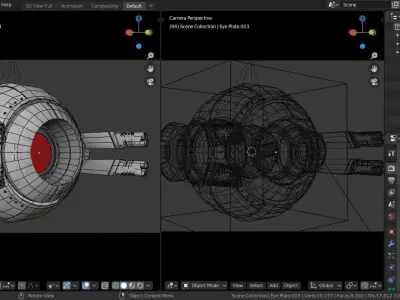 Sci-Fi - Drone - Probe Low-poly 3D model