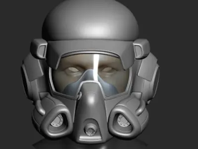 Helmet - scifi 3D model