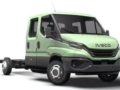 Iveco Daily Double Cab L4 Chassis 2026 3D model