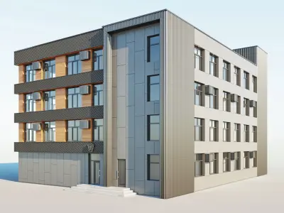 Industrial building 3D model 3