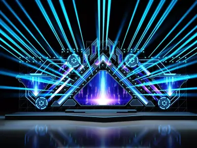 Music Festival Stage 01 Design 3D model