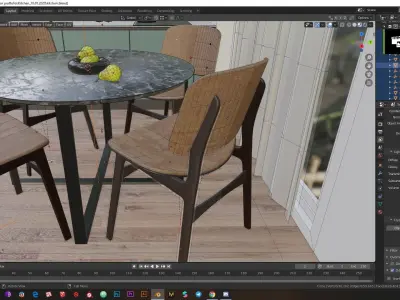 Low-poly modern interior  Low-poly 3D model purchase