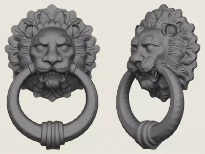 Lion Head Decorative Art 3D print model
