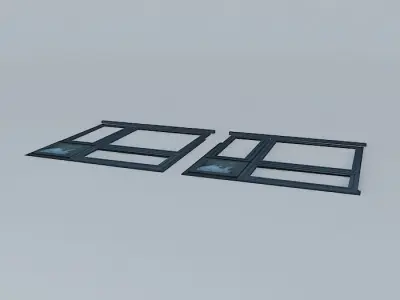 Green Office Window 3D model