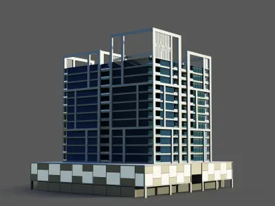 DT1-Ellington Building - Dubai Low-poly 3D model