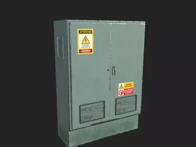 Compteur electrique rural  electricity meter 3D model
