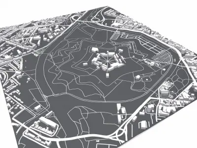 The Citadel of Lille France 3D model