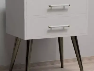 Nightstand drawer bedside table 3D model
