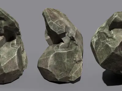 Stone Pack  Low-poly 3D model