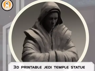 Star wars 3d printable jedi temple statue figurine 3D print model