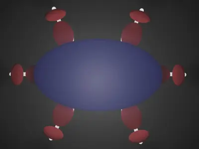 Round Table set 3D model