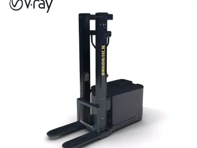 Electric Forklift Model Pack for Industrial Use Low-poly 3D model