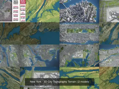 New York - 3D City Topography Terrain 3D Model Pack