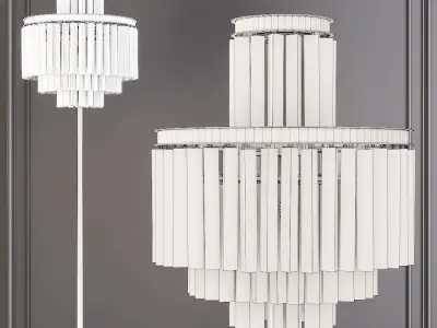 RH 1920S ODEON CLEAR GLASS FLOOR LAMP 4-TIER Nickel 3D model