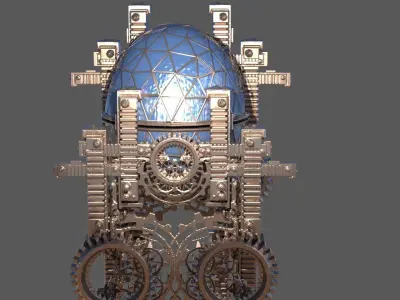 Faberg  egg Steam punk Dome 3D model