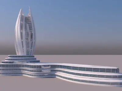 0085 - Organic Skyscraper 3D model
