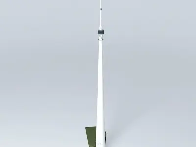 Emley Moor Mast, Huddersfield. Free 3D model