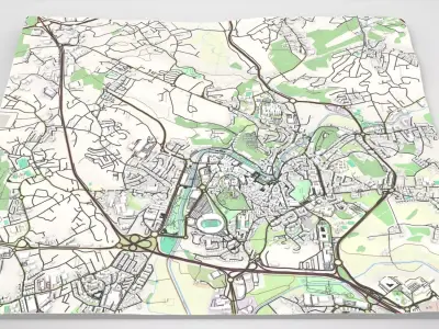 Cityscape Leiria Portugal 3D model