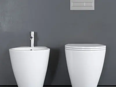 Esedra by SDR Ceramiche Bull 500 WC Low-poly 3D model