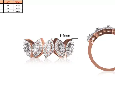 Ladies-Elegant Stone Rings For Womens 149 3D print model