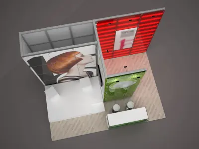 Exhibition stand octanorm maxima 6x4 m 3D model