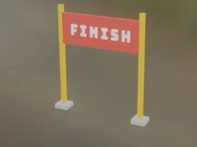 Finish line Finish Gate  Low Poly  Free low-poly 3D model