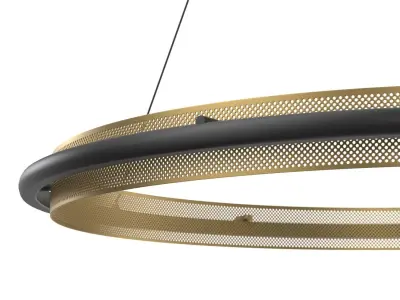 Perforated Single LED Chandelier 3D model