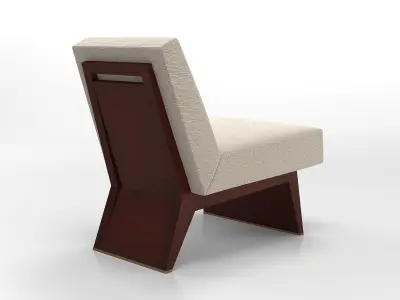 Wedge Slipper Chair 3D model
