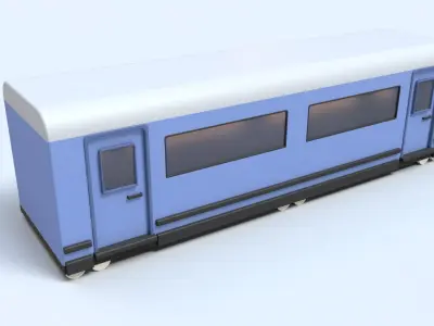 Electric locomotive Train Cartoon Low-poly 3D model