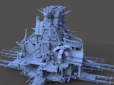 Samoan Island beach Sci fi Abode 9  3D model
