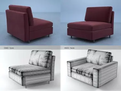Air armchair 3D model