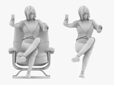 Girl Selfie 3D print model