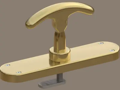 Window frame and furniture handles Also 3d-printable 3D model