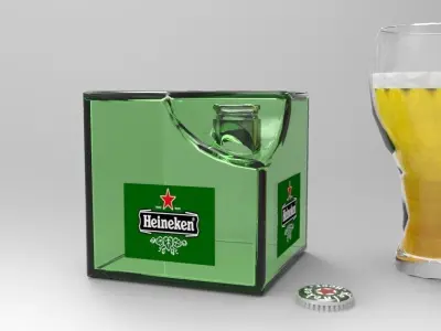 Heineken cube Free 3D model