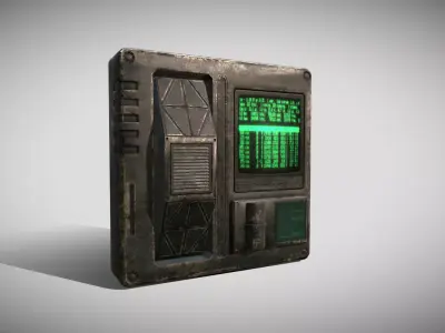 Sci-fi Panel Element Low-poly 3D model get
