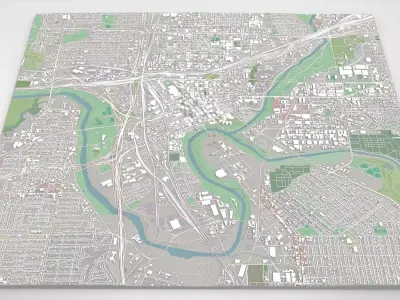 Cityscape Fort Worth Texas USA 3D model