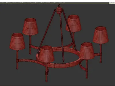 KATIE CHANDELIER Low-poly 3D model