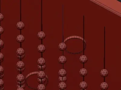 Wave chandelier 3D model