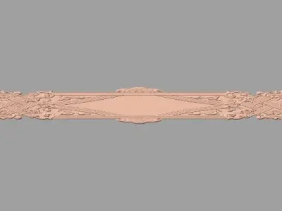Door flower 3D relief STL Model for CNC woodworking carving E295 3D model